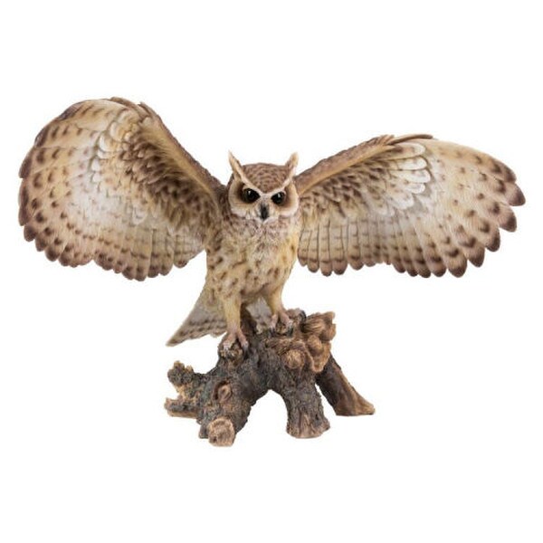 Eurasian eagle owl statue sculpture life like garden figurine Realsitic
